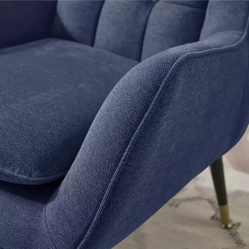 Fauteuil d'appoint confortable en tissu Art Leon avec accoudoirs et dossier capitonné