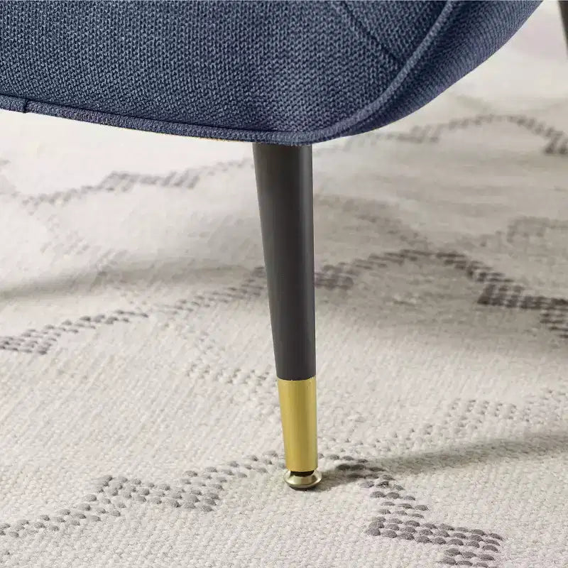 Fauteuil d'appoint confortable en tissu Art Leon avec accoudoirs et dossier capitonné