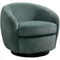 Elements Chanel 34 Wide Bristo Teal Green Fabric Swivel Chair