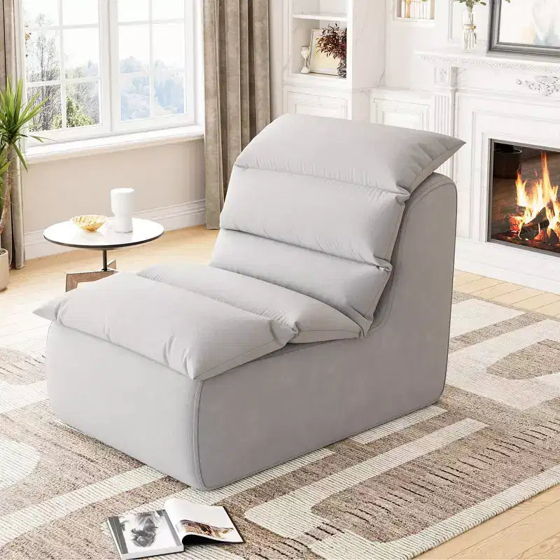 Bean Bag Chair, Lazy Floor Couch with High-Resilience Foam, Non-Slip Base, Beanbag Chairs for Adults, Fireside Chair for Living Room Bedroom