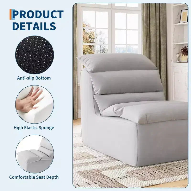 Fauteuil poire, canapé de sol paresseux avec mousse haute résilience, base antidérapante, poufs pour adultes, fauteuil de cheminée pour salon et chambre à coucher