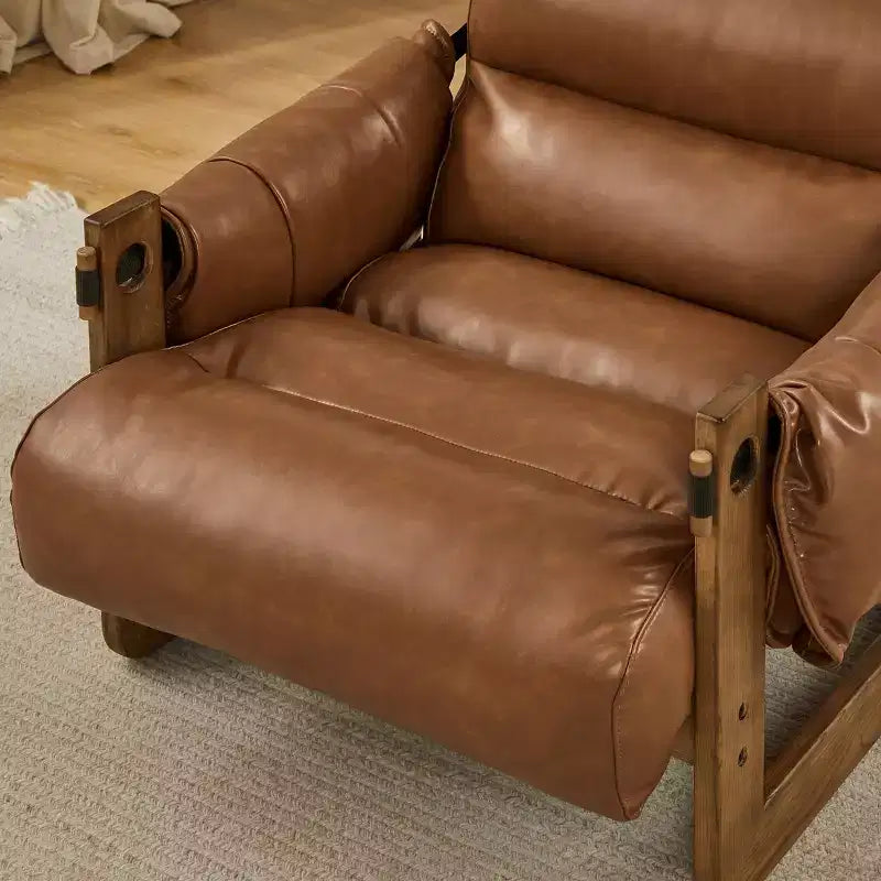 Chaise longue de loisirs Art Leon en similicuir