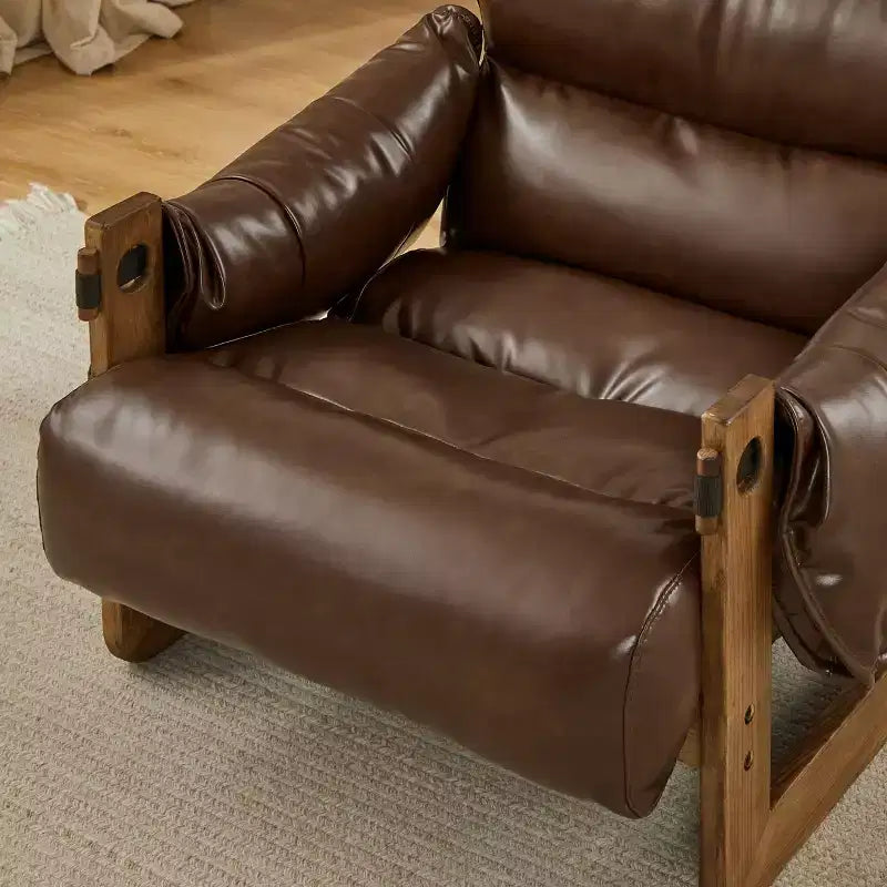 Chaise longue de loisirs Art Leon en similicuir