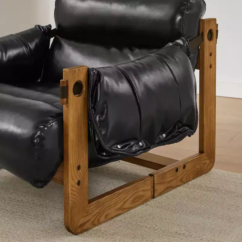 Chaise longue de loisirs Art Leon en similicuir