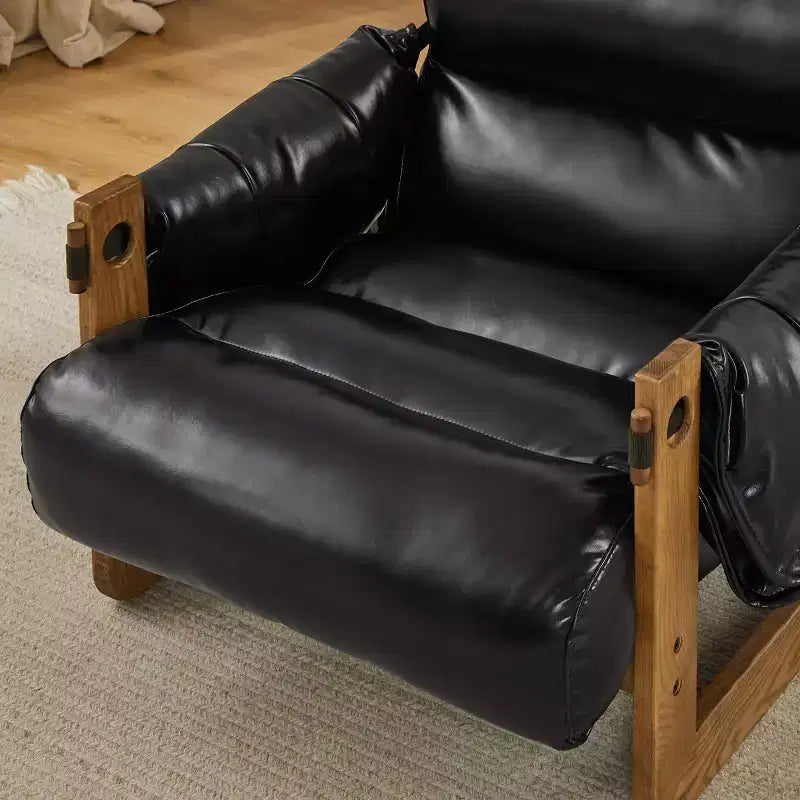 Chaise longue de loisirs Art Leon en similicuir