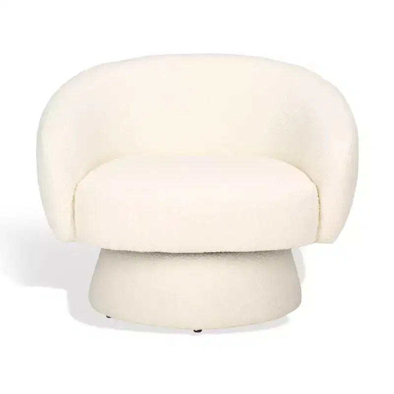 Petryna Boucle Swivel Accent Chair - SFV4822 - Ivory - Safavieh Couture