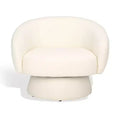 Petryna Boucle Swivel Accent Chair - SFV4822 - Ivory - Safavieh Couture