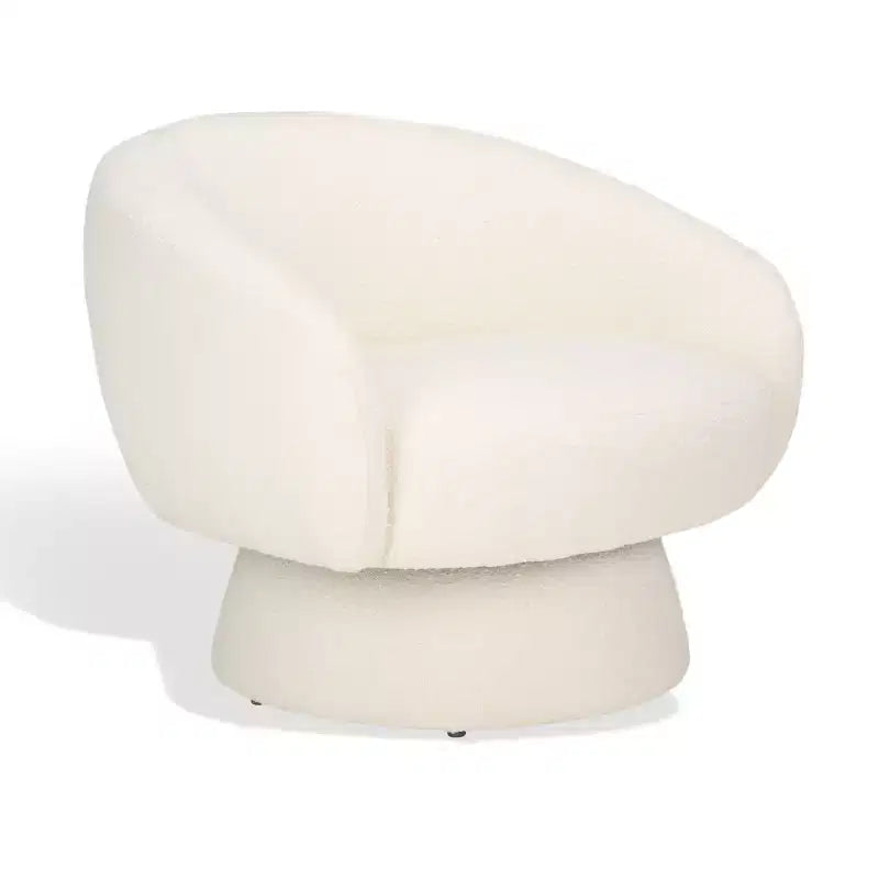 Fauteuil pivotant Petryna Boucle - SFV4822 - Ivoire - Safavieh Couture