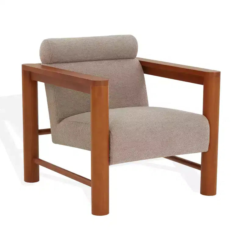 Fauteuil d'appoint Nikolas Boucle - SFV4863 - Marron clair/Naturel - Safavieh Couture