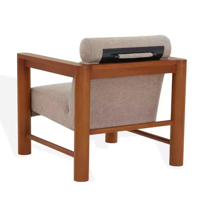 Fauteuil d'appoint Nikolas Boucle - SFV4863 - Marron clair/Naturel - Safavieh Couture