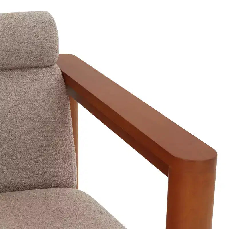 Fauteuil d'appoint Nikolas Boucle - SFV4863 - Marron clair/Naturel - Safavieh Couture