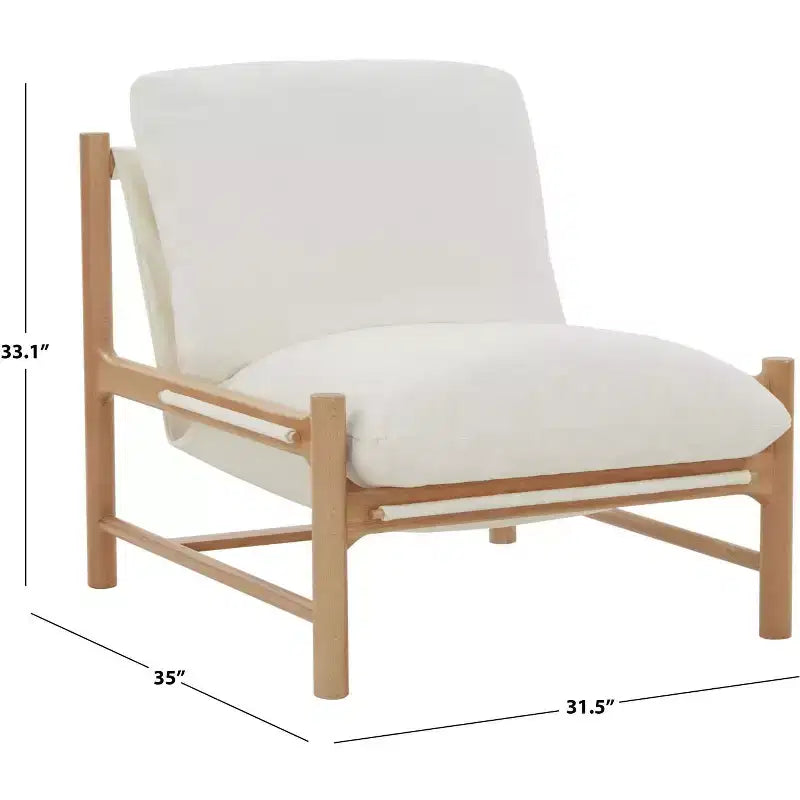 Damalie Boucle Accent Chair - SFV5141 - Ivory/Natural - Safavieh Couture
