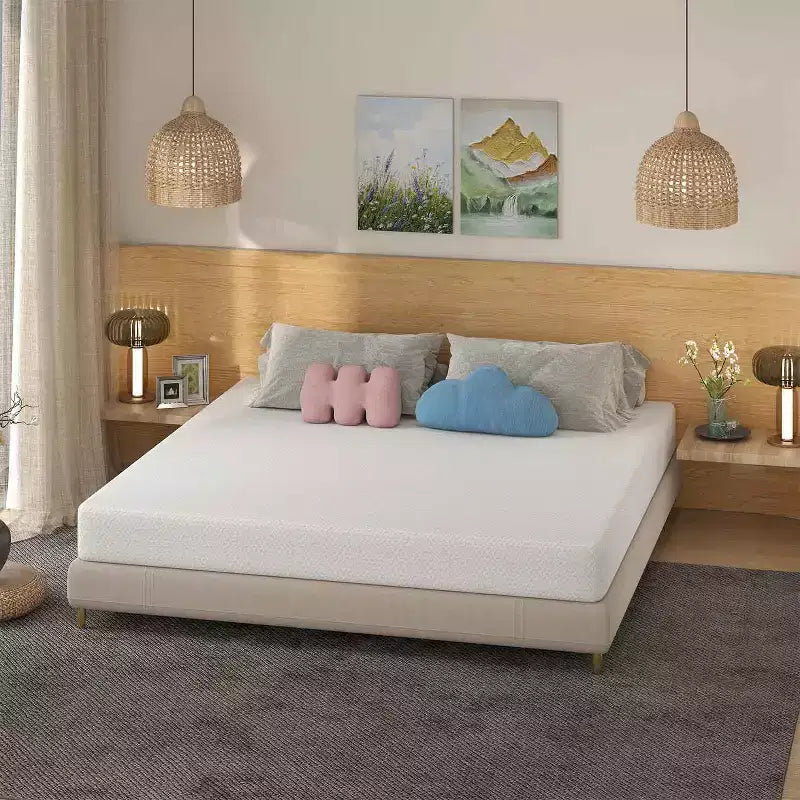 Matelas en mousse à mémoire de forme au charbon de bambou de 8 pouces, fermeté moyenne