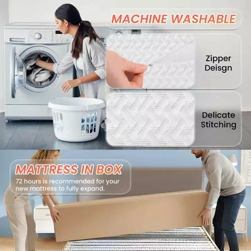 Matelas en mousse à mémoire de forme au charbon de bambou de 8 pouces, fermeté moyenne