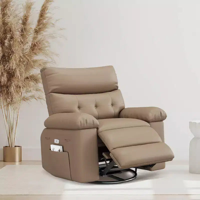 Fauteuil inclinable, pivotant et berçant extra-large GustoWave pour adultes, canapé inclinable massant, fauteuil de nurserie rembourré et inclinable
