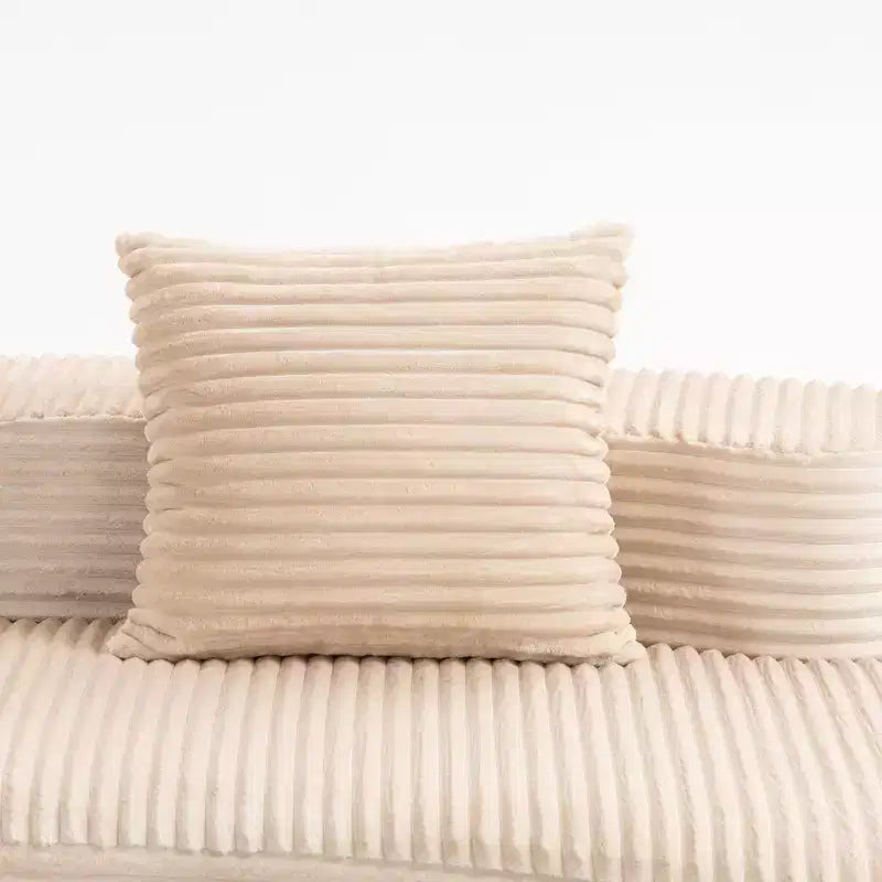 Fauteuil d'appoint rembourré moderne avec coussin, canapé de salon rond en velours côtelé – ModernLuxe