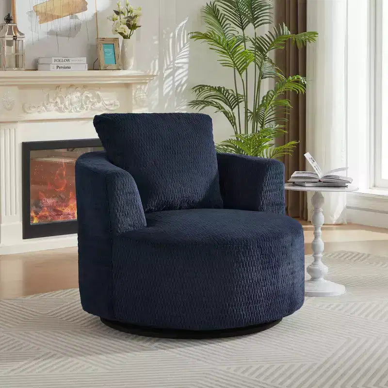 Zeus & Ruta Modern 360 Swivel Accent Chair for Living Room, Office & Apartment
