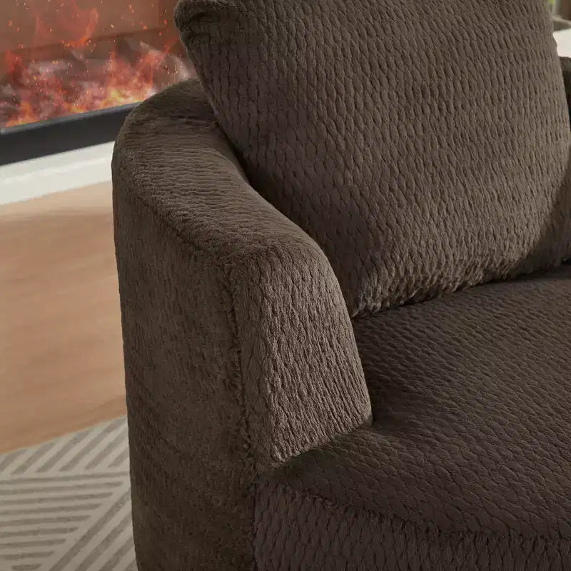 Zeus & Ruta Modern 360 Swivel Accent Chair for Living Room, Office & Apartment