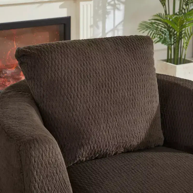 Zeus & Ruta Modern 360 Swivel Accent Chair for Living Room, Office & Apartment
