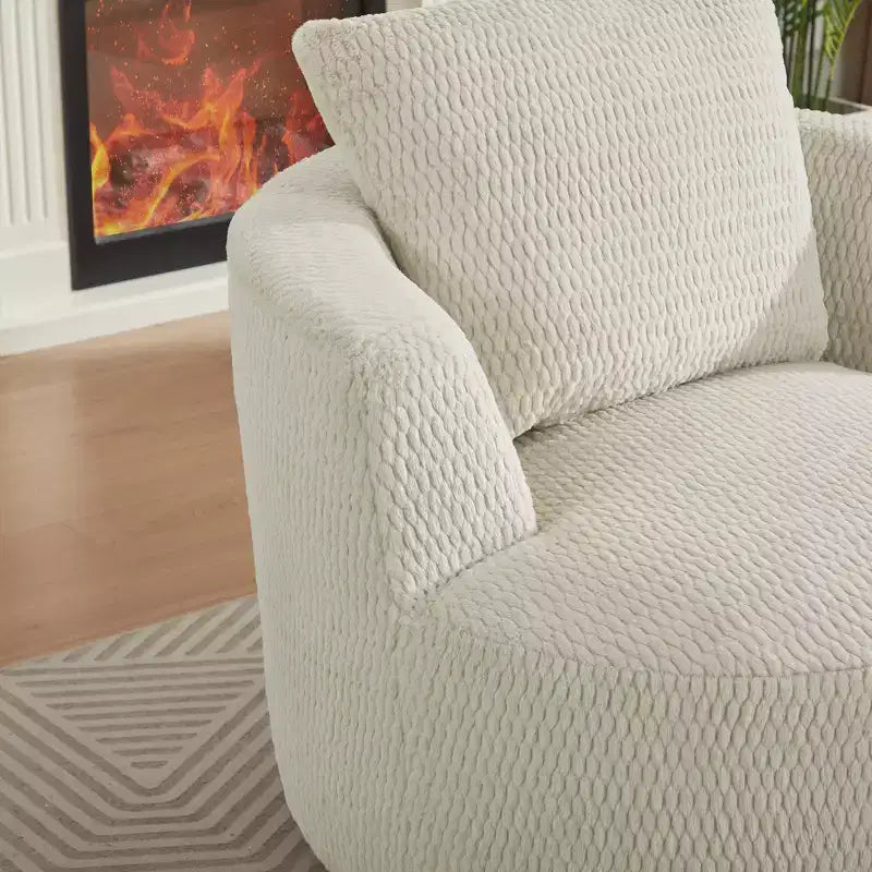 Zeus & Ruta Modern 360 Swivel Accent Chair for Living Room, Office & Apartment
