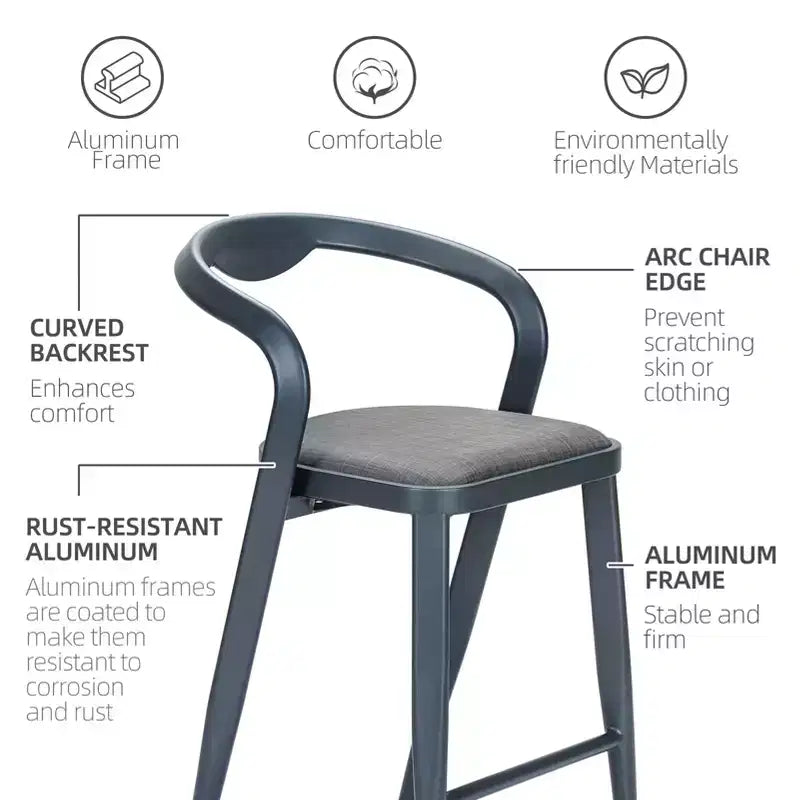 Lot de 2 tabourets de bar, tabourets de comptoir pivotants avec dossier, chaises de bar modernes réglables, hauts tabourets sans accoudoirs pour îlot de cuisine