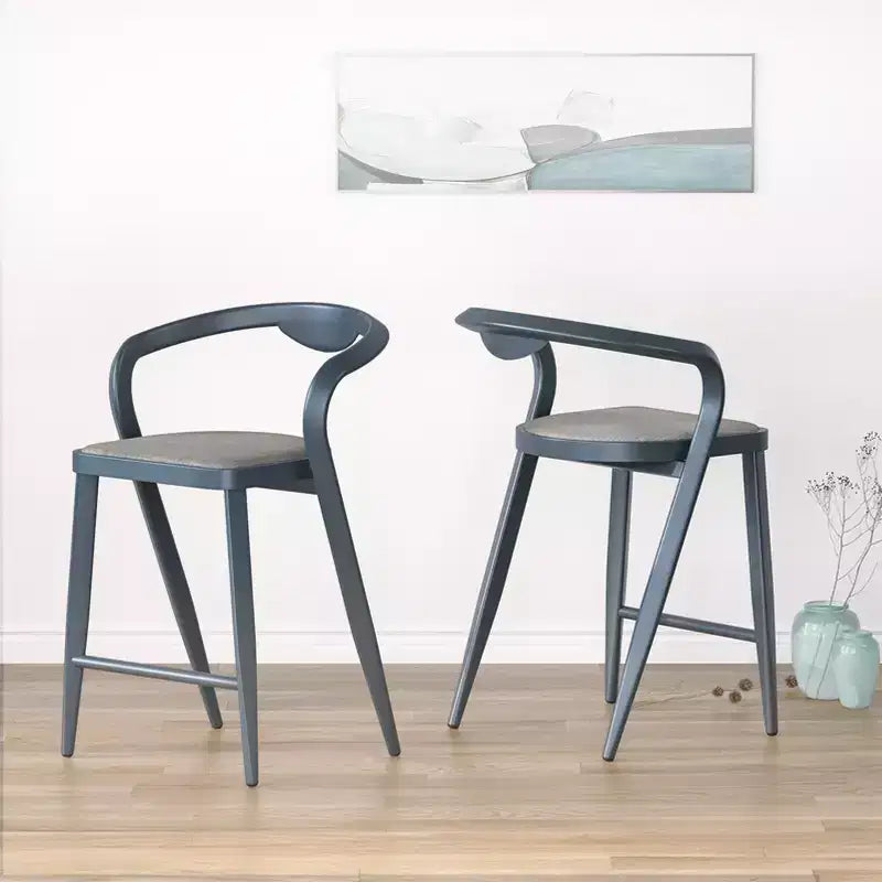 Lot de 2 tabourets de bar, tabourets de comptoir pivotants avec dossier, chaises de bar modernes réglables, hauts tabourets sans accoudoirs pour îlot de cuisine