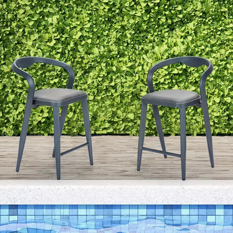Lot de 2 tabourets de bar, tabourets de comptoir pivotants avec dossier, chaises de bar modernes réglables, hauts tabourets sans accoudoirs pour îlot de cuisine