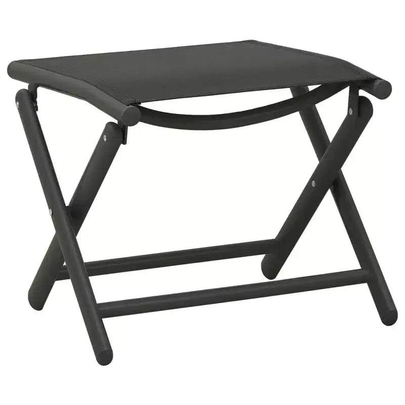 vidaXL Salon de jardin noir et anthracite en aluminium, textilène Medium - Anthracite