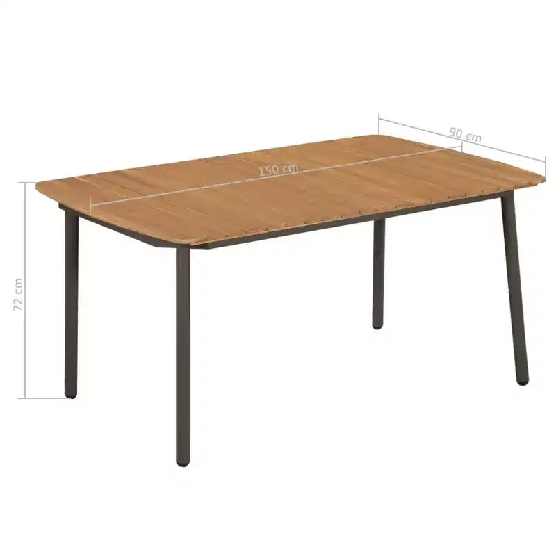 vidaXL Salon de jardin Table et chaises en polyrotin Anthracite 4 pcs