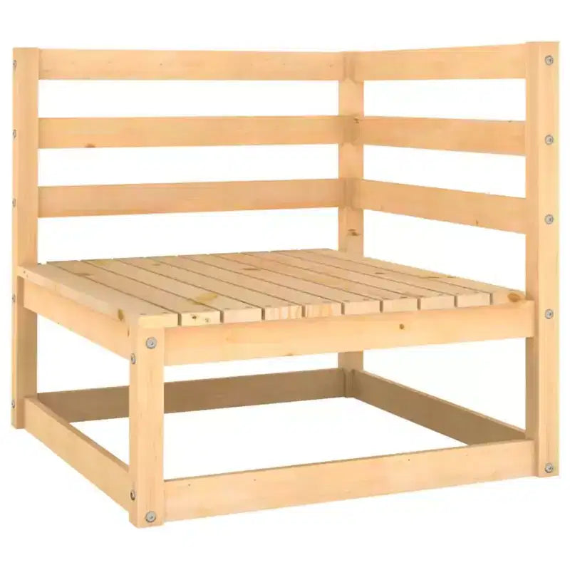 vidaXL Salon de jardin gris en pin massif Modulable moyen
