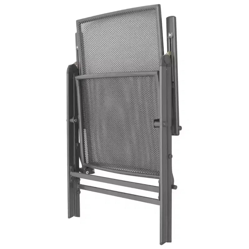 vidaXL Ensemble de salle à manger d'extérieur table et chaises de jardin en maille acier anthracite