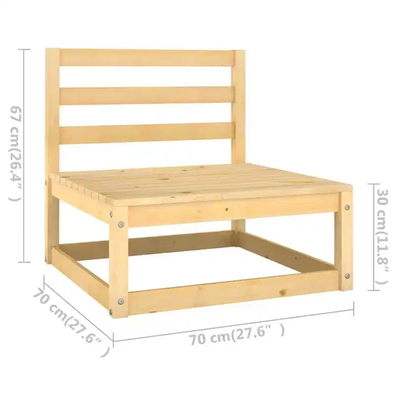 vidaXL Ensemble de jardin lounge bois naturel, gris