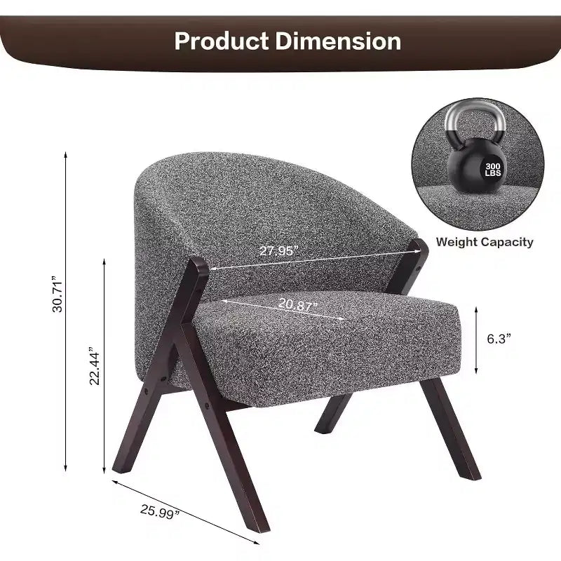 Fauteuil de style moderne, en PU, confortable fauteuil de lecture rembourré, sans accoudoirs, adapté au salon et à la chambre à coucher