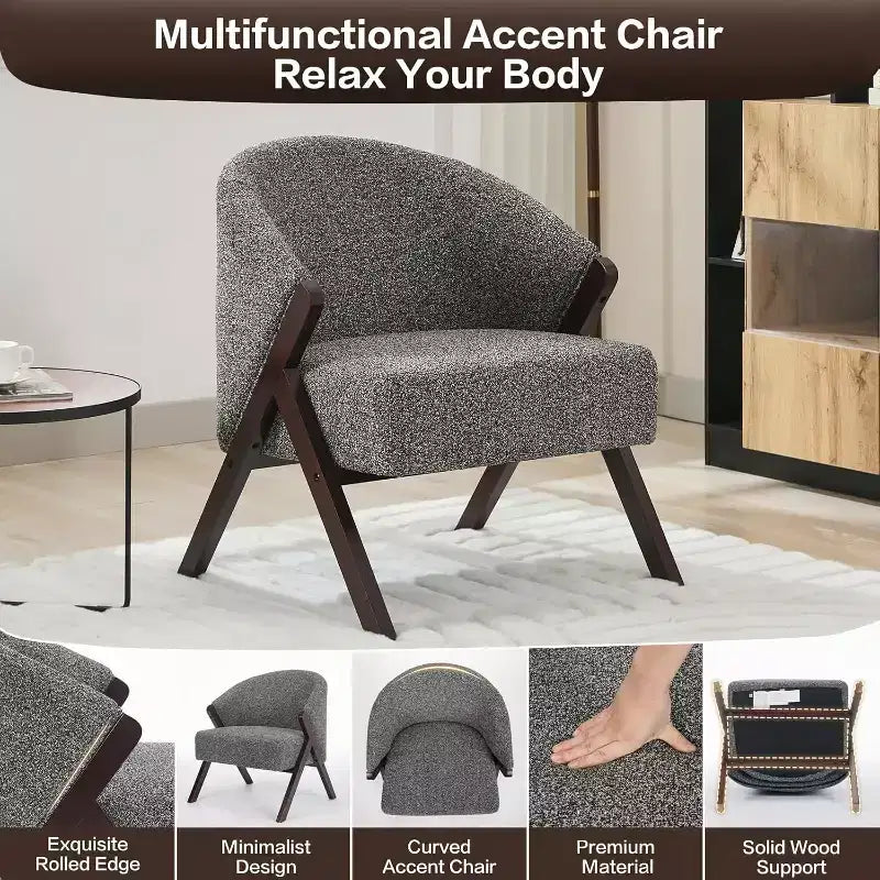 Fauteuil de style moderne, en PU, confortable fauteuil de lecture rembourré, sans accoudoirs, adapté au salon et à la chambre à coucher