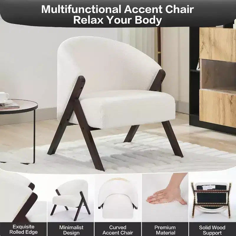 Fauteuil de style moderne, en PU, confortable fauteuil de lecture rembourré, sans accoudoirs, adapté au salon et à la chambre à coucher