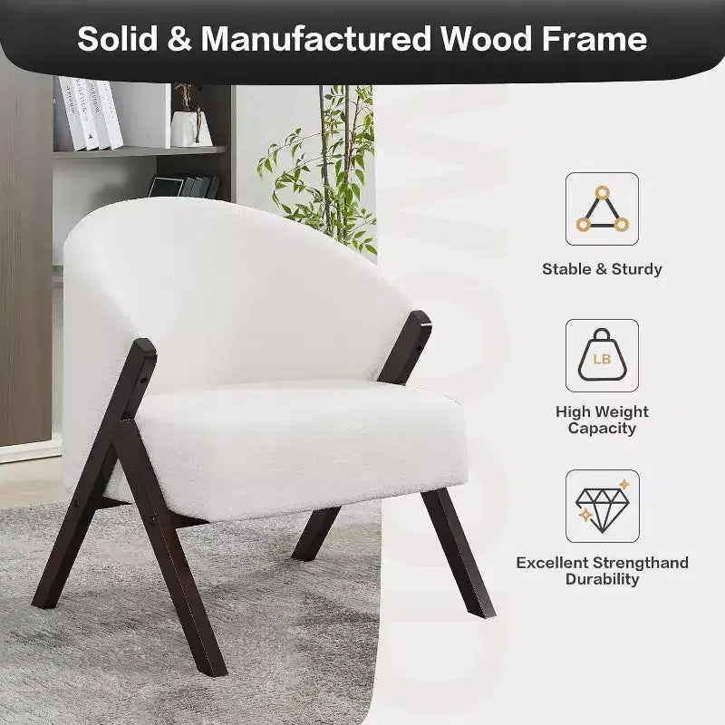 Fauteuil de style moderne, en PU, confortable fauteuil de lecture rembourré, sans accoudoirs, adapté au salon et à la chambre à coucher