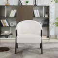 Modern style armchair, PU material, comfortable cushioned reading chair, armless sofa chair, suitable for living room and bedroom