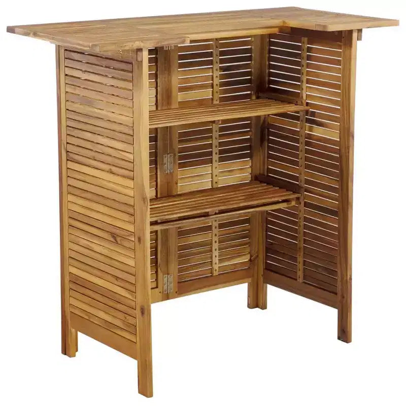 vidaXL Table de bar et chaises Ensemble de salle à manger 3 pièces en bois d'acacia massif