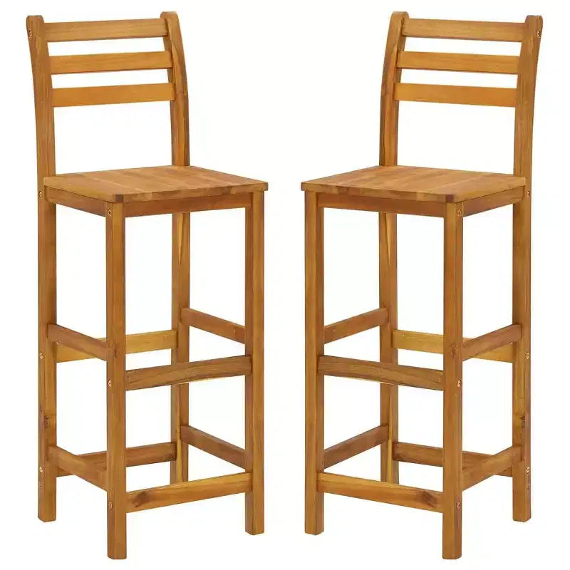 vidaXL Table de bar et chaises Ensemble de salle à manger 3 pièces en bois d'acacia massif