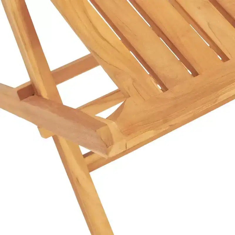 vidaXL Ensemble de salle à manger de jardin Teck naturel Bois de teck massif Taille M Pliable
