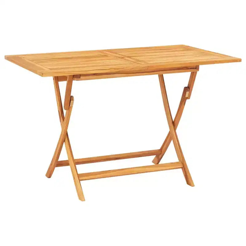 vidaXL Ensemble de salle à manger de jardin Teck naturel Bois de teck massif Taille M Pliable