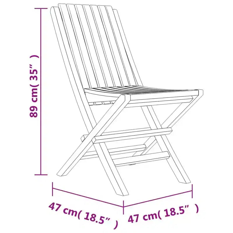 vidaXL Ensemble de salle à manger de jardin Teck naturel Bois de teck massif Taille M Pliable