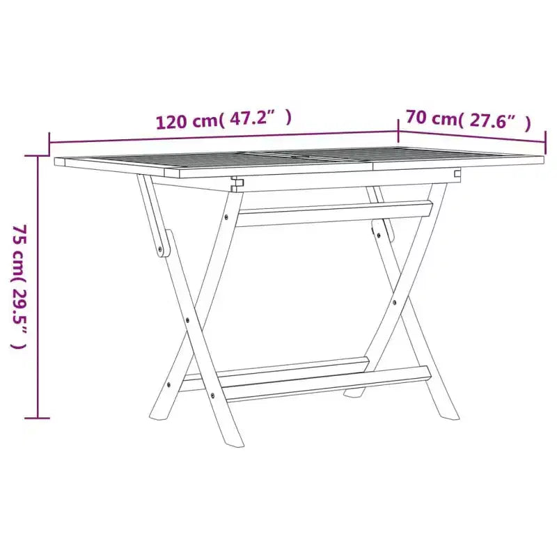 vidaXL Ensemble de salle à manger de jardin Teck naturel Bois de teck massif Taille M Pliable