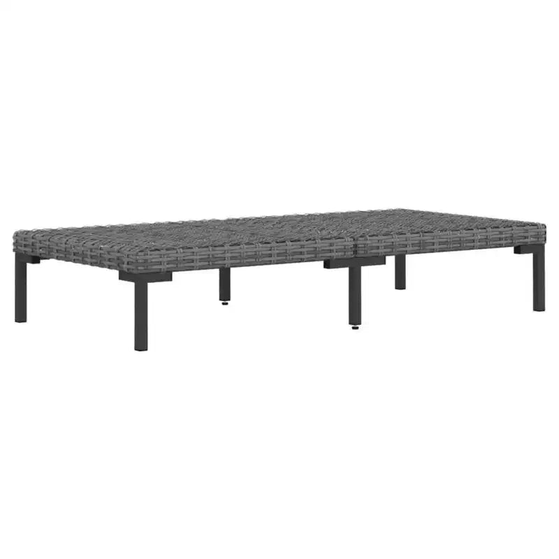 vidaXL Salon de jardin modulaire avec table en résine tressée gris foncé