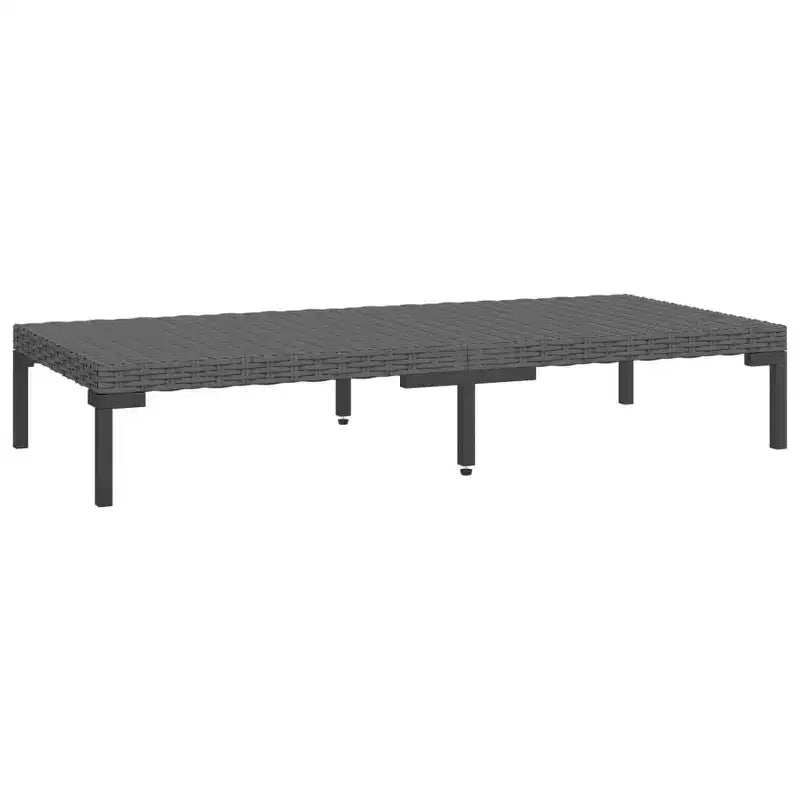 vidaXL Salon de jardin modulaire avec table en résine tressée gris foncé