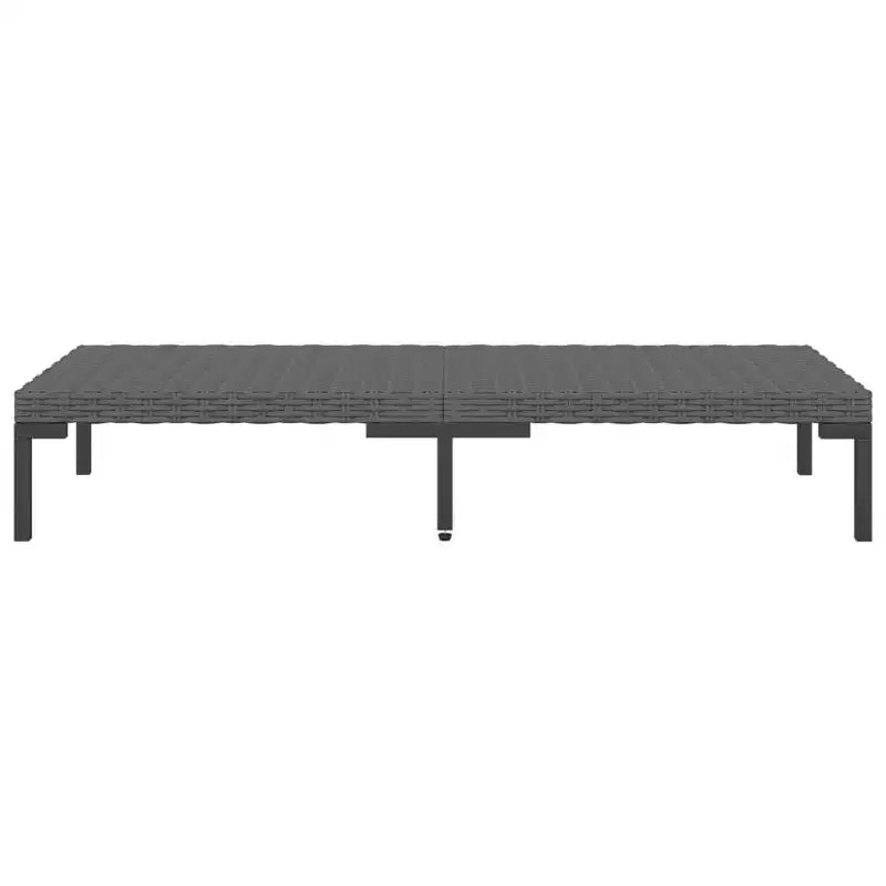 vidaXL Salon de jardin modulaire avec table en résine tressée gris foncé