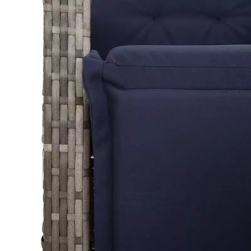 vidaXL Ensemble de salle à manger d'extérieur 7 pcs avec coussins résine tressée gris
