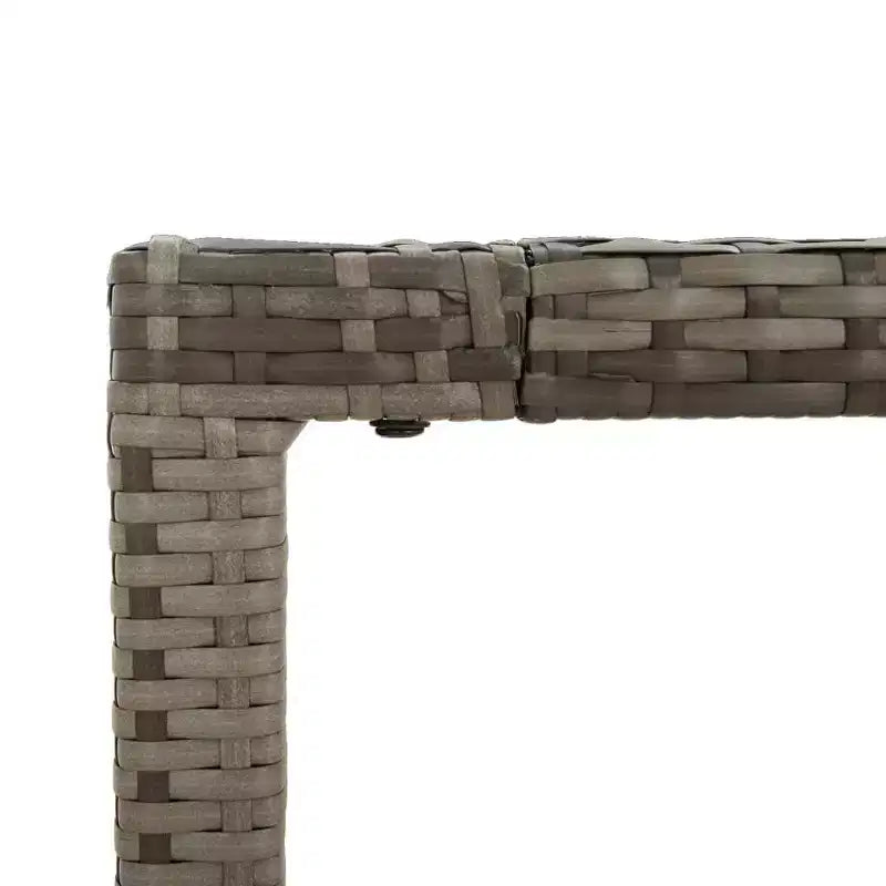 vidaXL Ensemble de salle à manger 5 pièces avec coussins - Chaises inclinables réglables et table en bois d'acacia - Résine tressée gris pour jardin, patio, arrière-cour