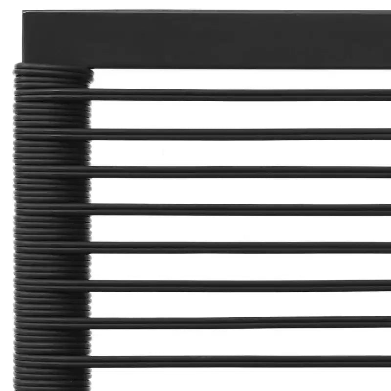 vidaXL Salon de jardin Canapé d'angle en poly rotin noir et gris