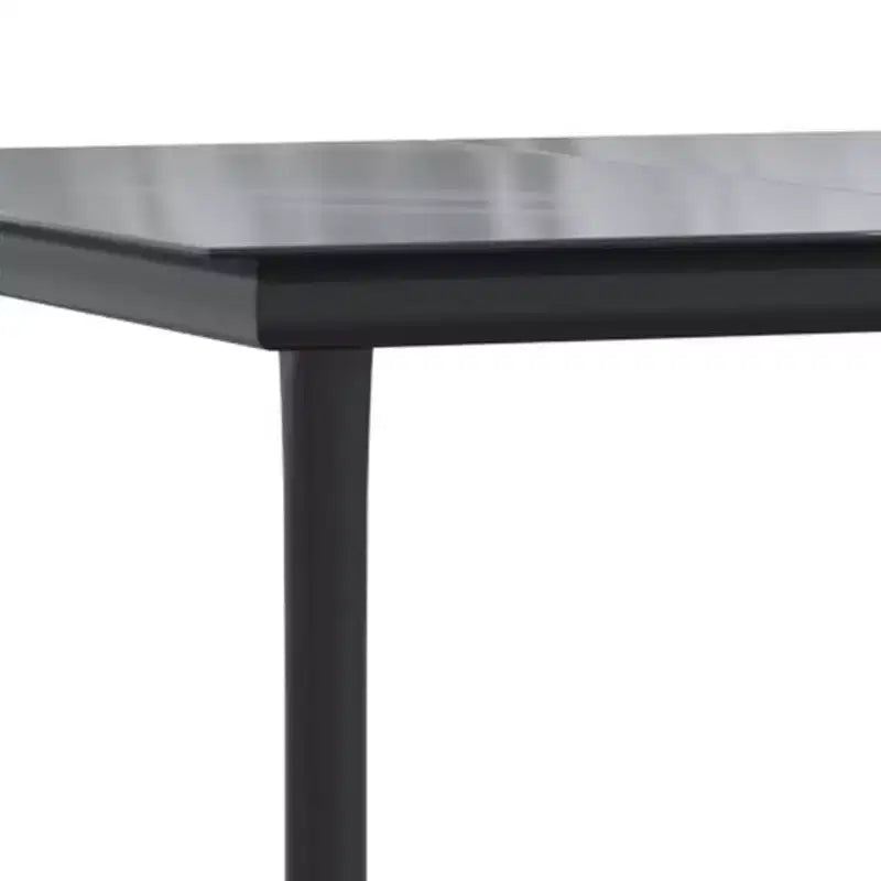vidaXL Salon de jardin noir en résine tressée, acier et verre trempé - 63 Table longueur 6 articles